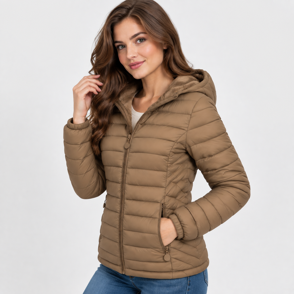 Women’s Lightweight Hooded Puffer Jacket Casual Winter Coat
