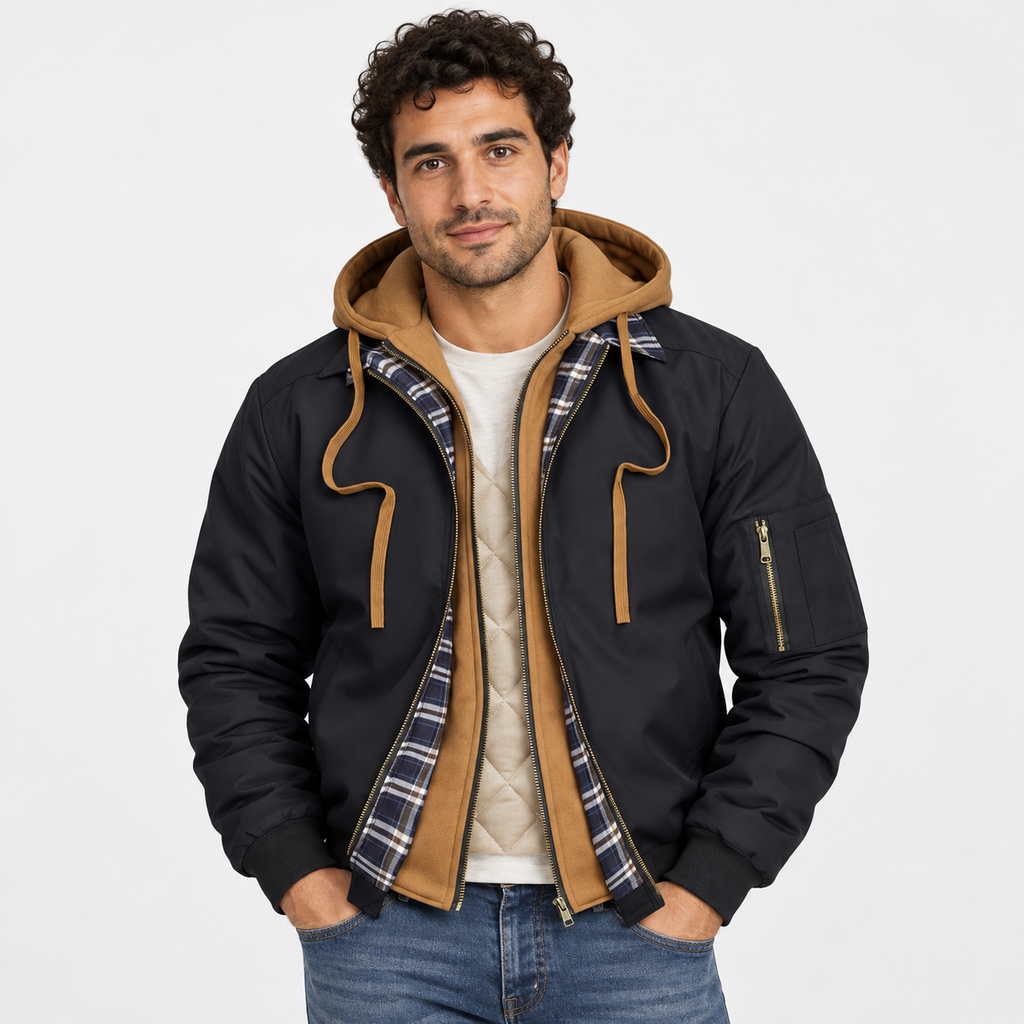 Men’s Lightweight Hooded Cardigan Jacket Everyday Style