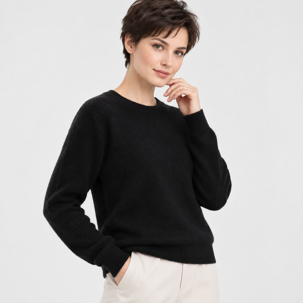 Women’s Basic Knit Pullover Long Sleeve Casual Wear