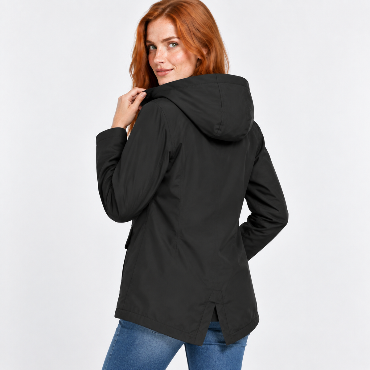 Women’s Warm Hooded Coat Plush Lined Casual Jacket