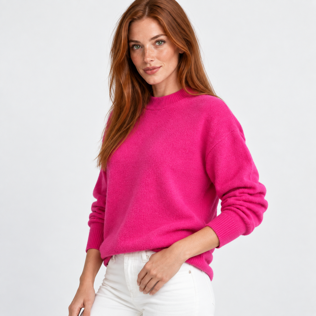 Women’s Minimalist Mock Neck Sweater Fall Winter Wear