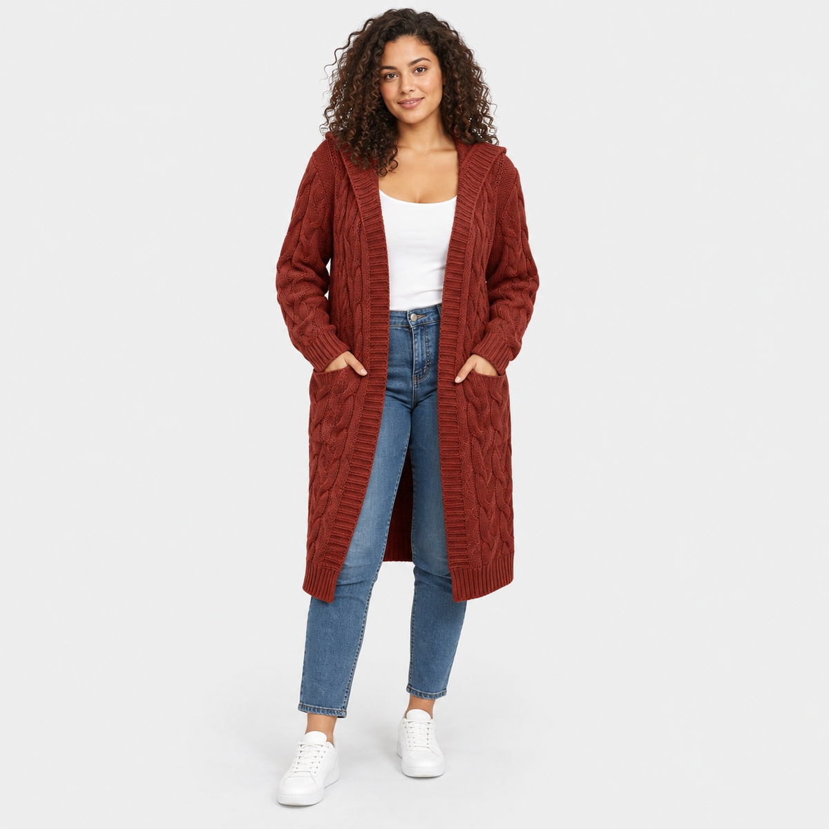 Women’s Plus Size Long Cardigan Casual Winter Outerwear