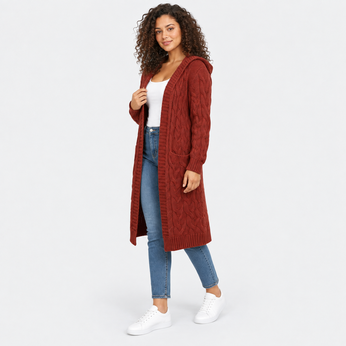 Women’s Plus Size Long Cardigan Casual Winter Outerwear
