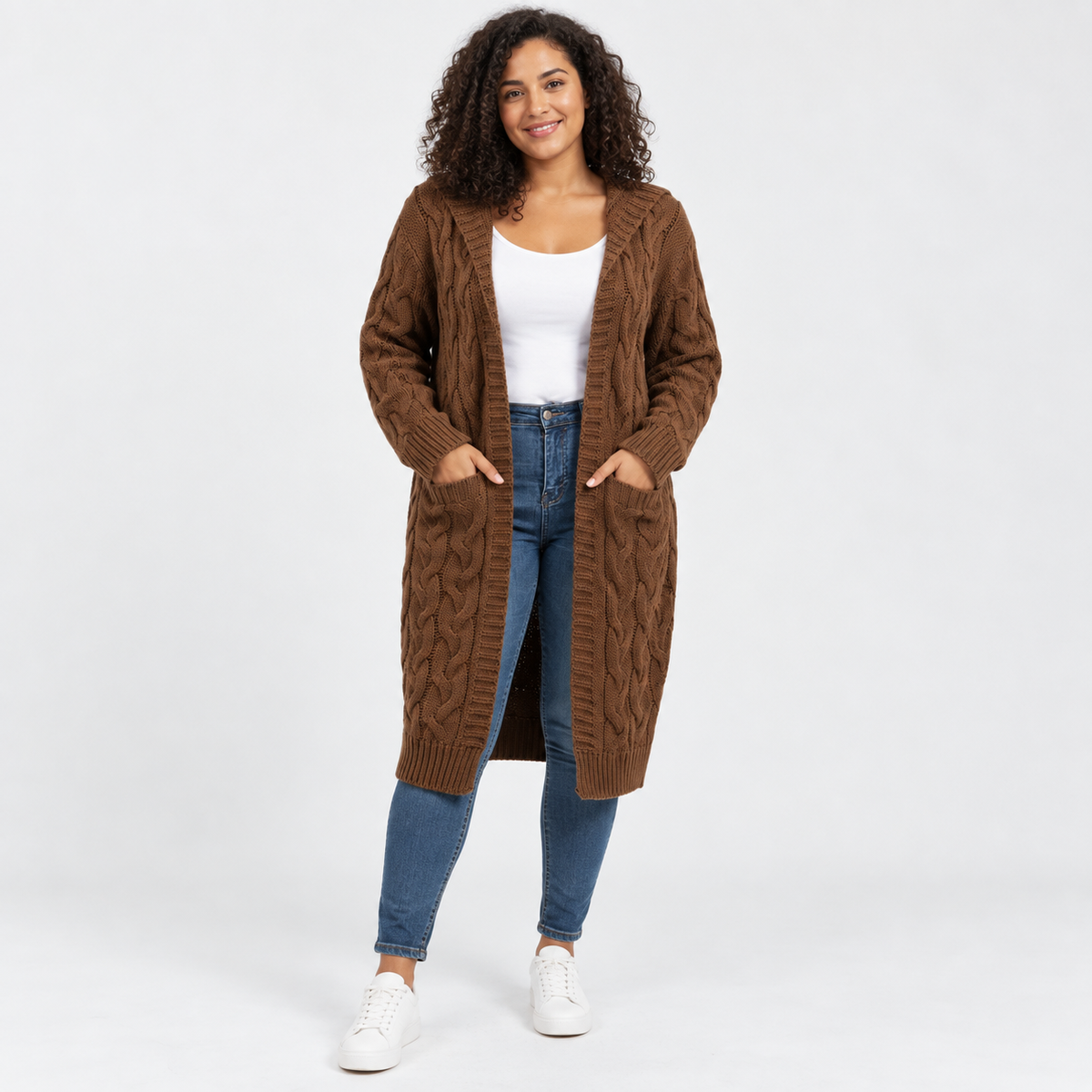 Women’s Plus Size Long Cardigan Casual Winter Outerwear