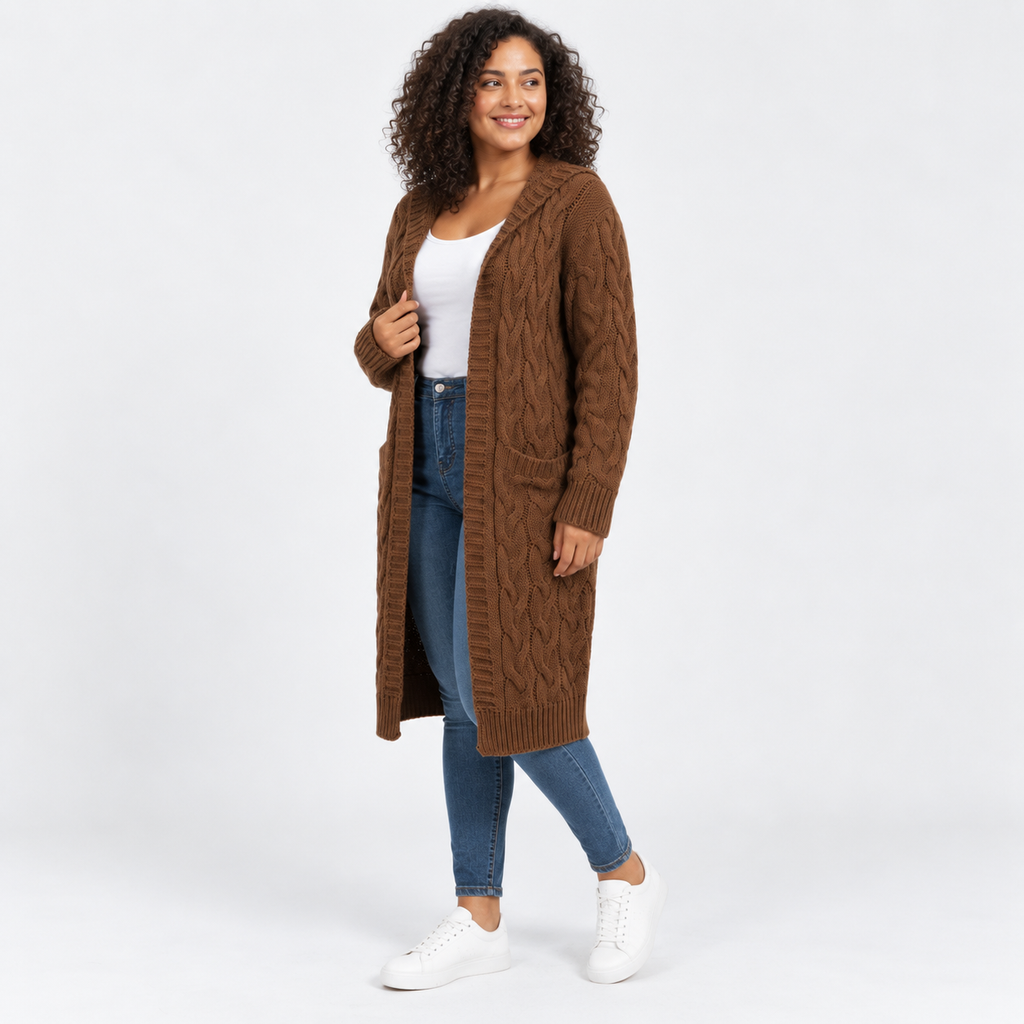 Women’s Plus Size Long Cardigan Casual Winter Outerwear