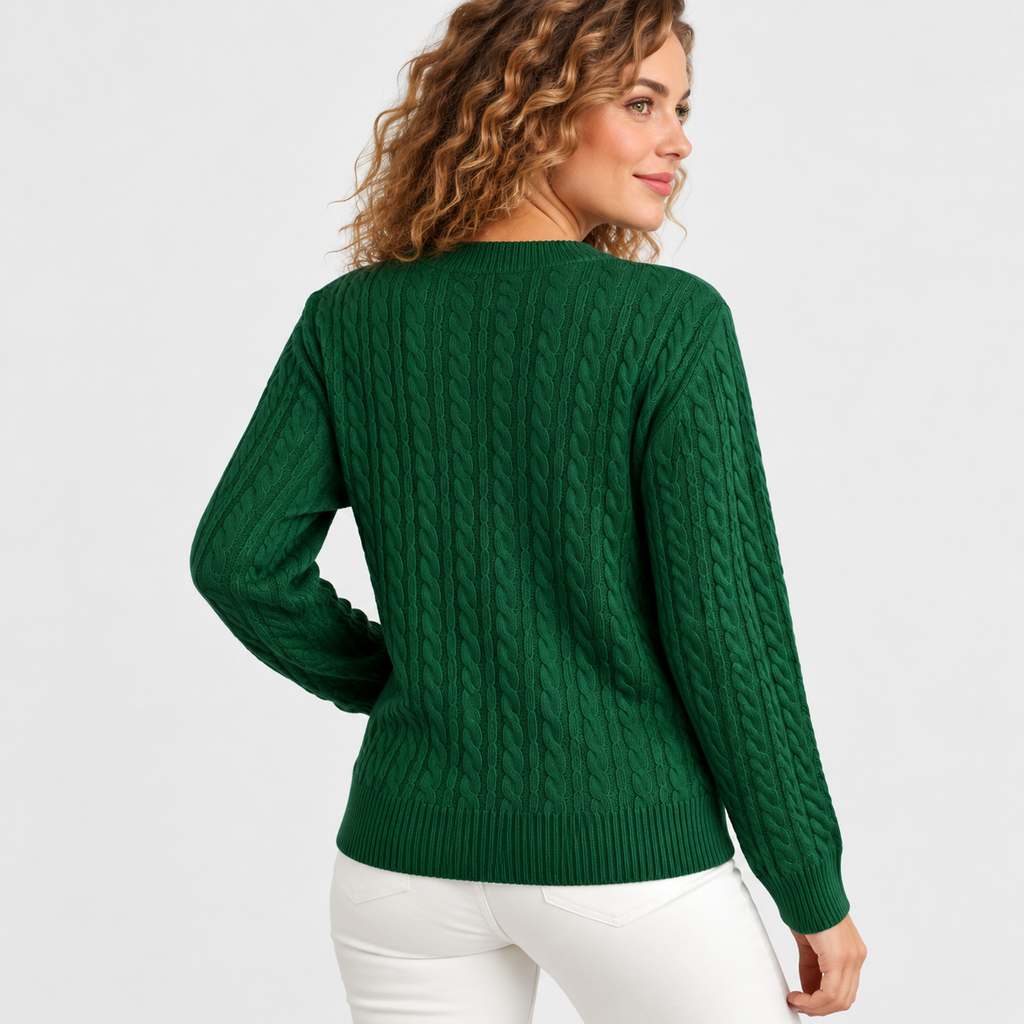 Women’s Rib Knit Crew Neck Sweater Loose Fit Pullover