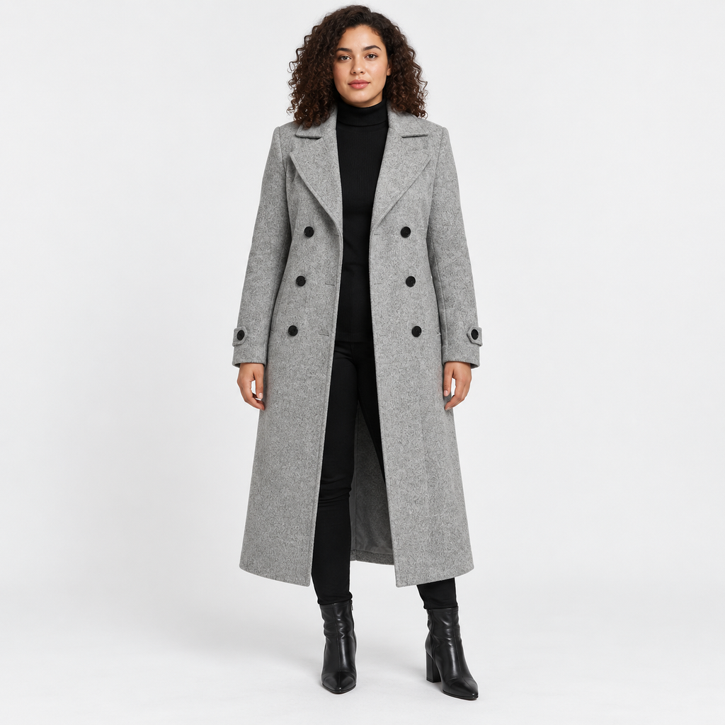 Women’s Elegant Winter Coat Vintage Long Sleeve Jacket