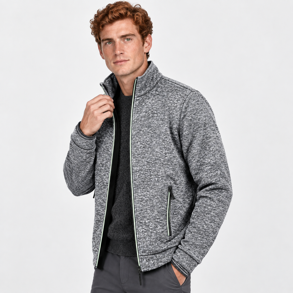 Men’s Slim Fit Knit Sweater Solid Color Casual Wear