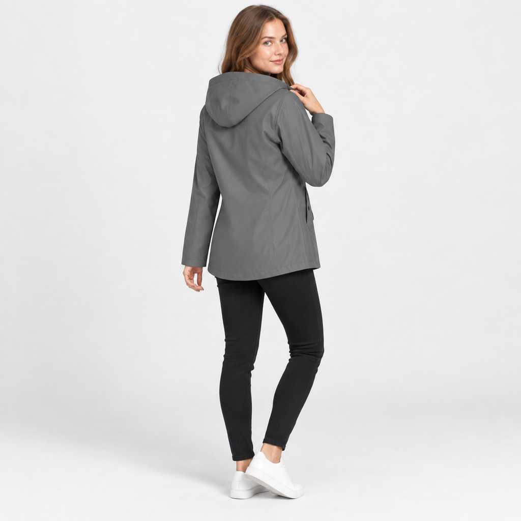 Women’s Lightweight Hooded Jacket Striped Lining Outerwear