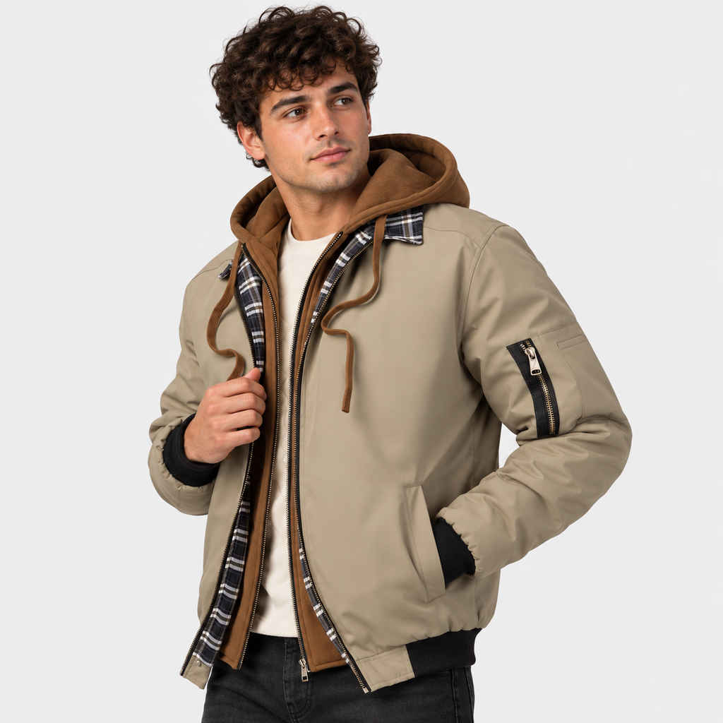 Men’s Lightweight Hooded Cardigan Jacket Everyday Style