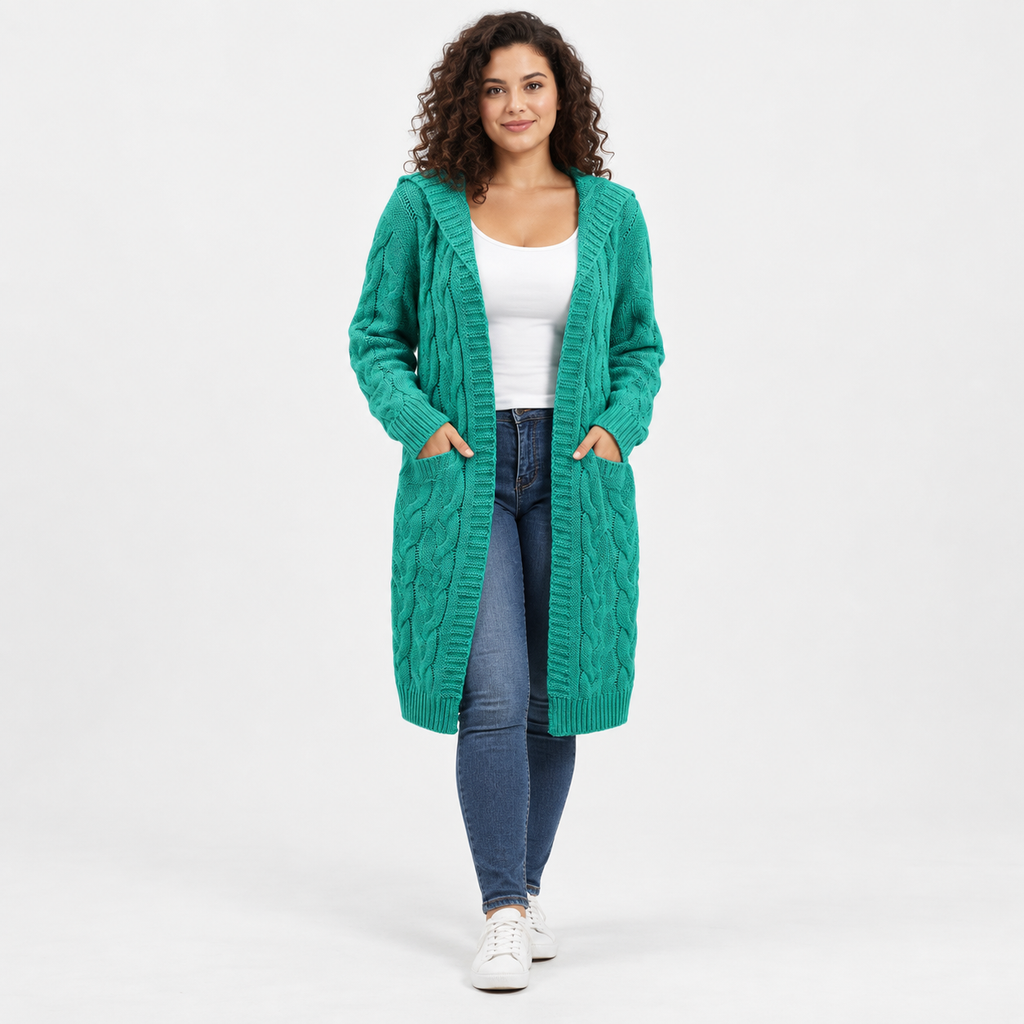 Women’s Plus Size Long Cardigan Casual Winter Outerwear