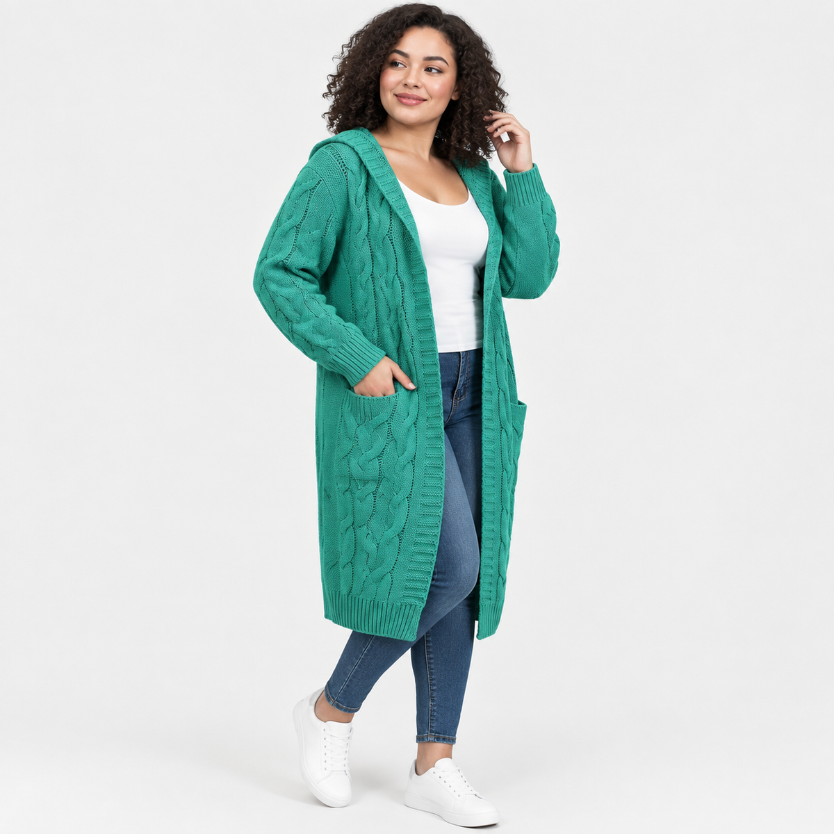 Women’s Plus Size Long Cardigan Casual Winter Outerwear