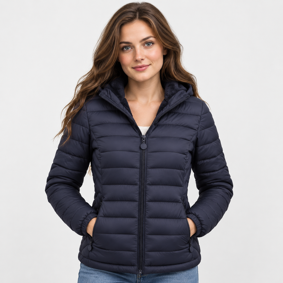 Women’s Lightweight Hooded Puffer Jacket Casual Winter Coat