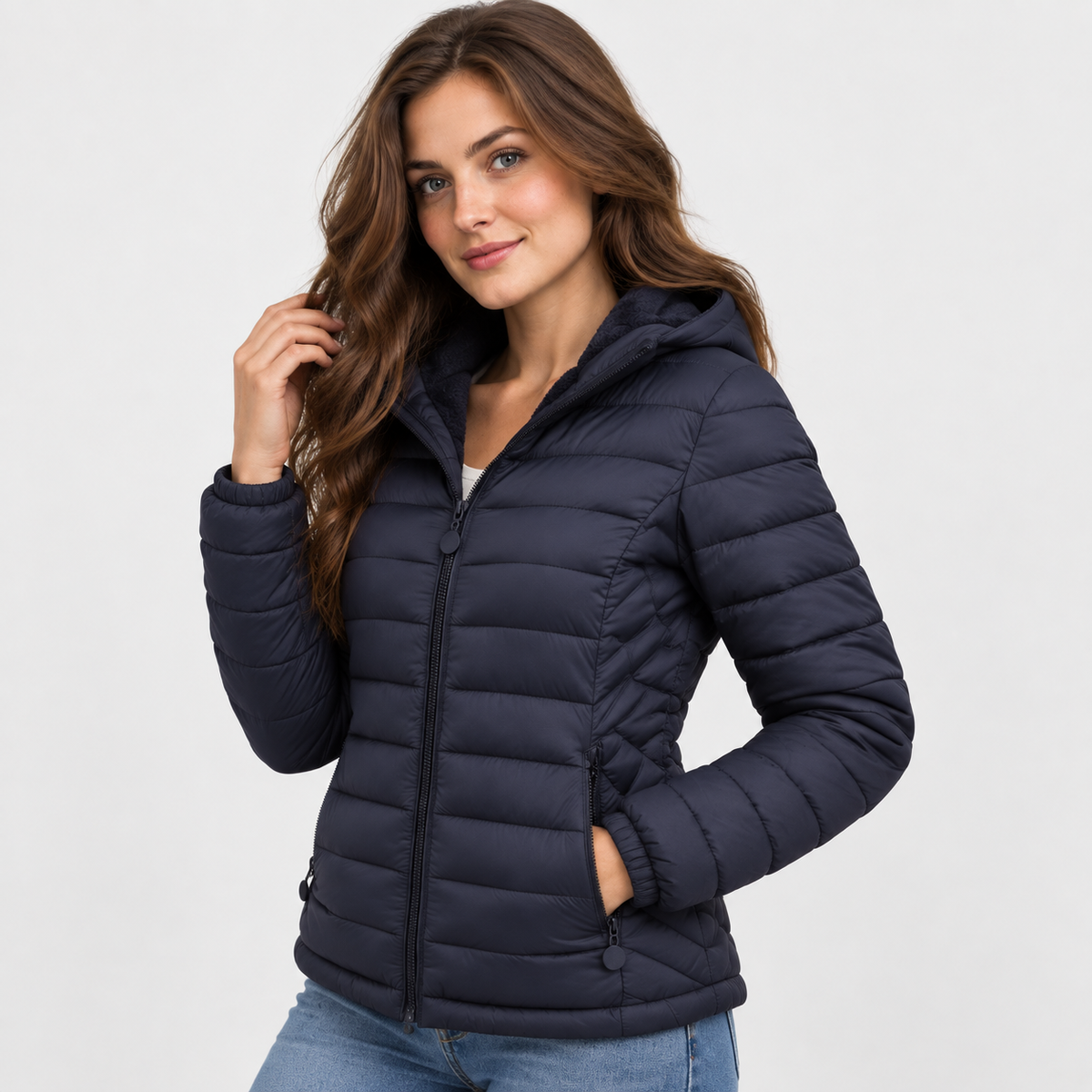 Women’s Lightweight Hooded Puffer Jacket Casual Winter Coat