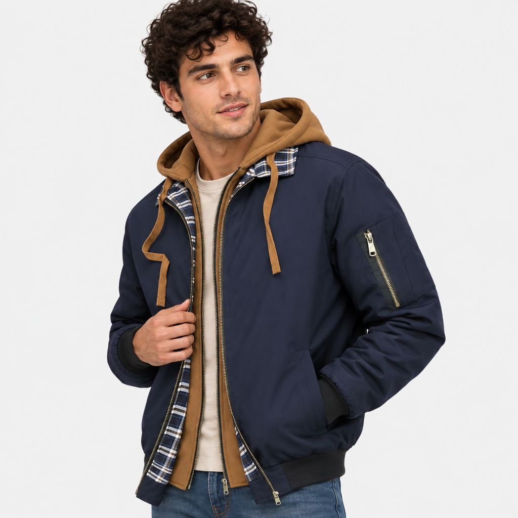 Men’s Lightweight Hooded Cardigan Jacket Everyday Style