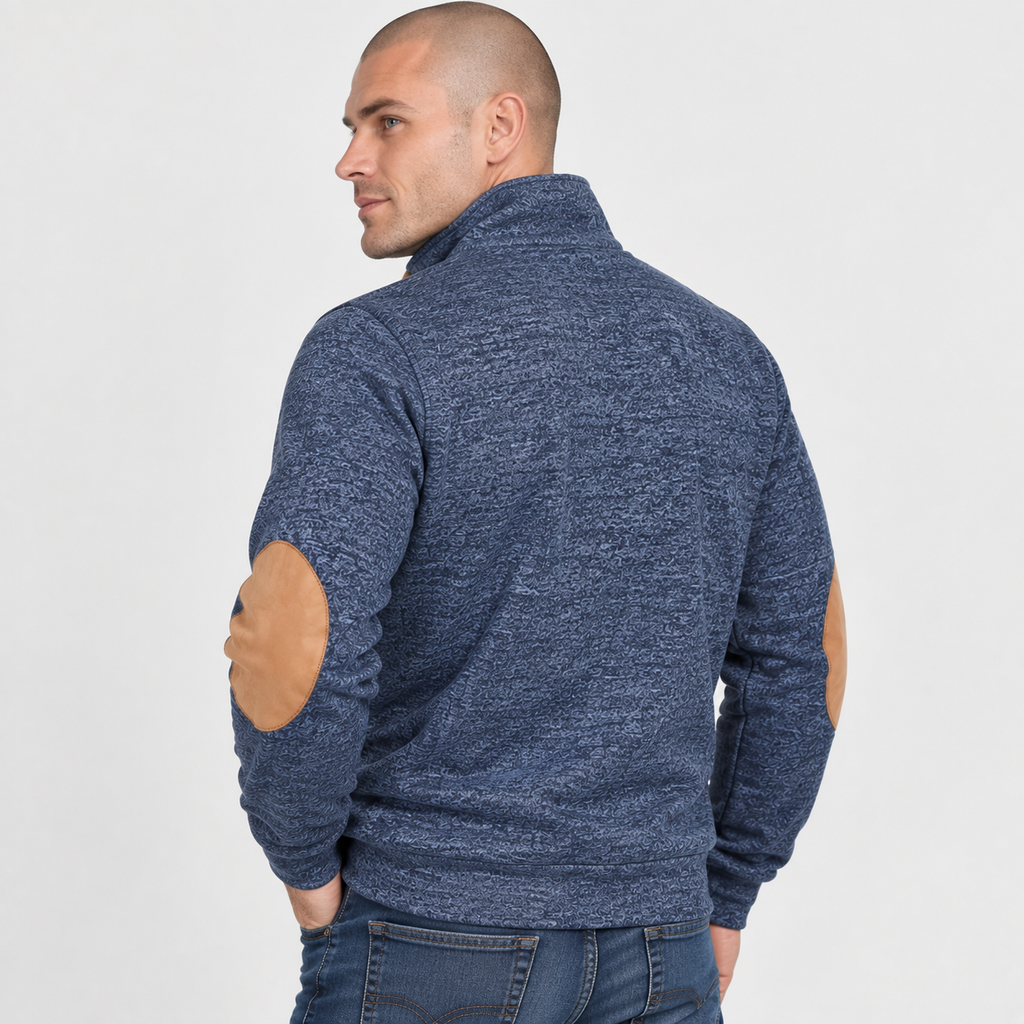 Men’s Collared Neck Pullover Sweater Solid Color Style