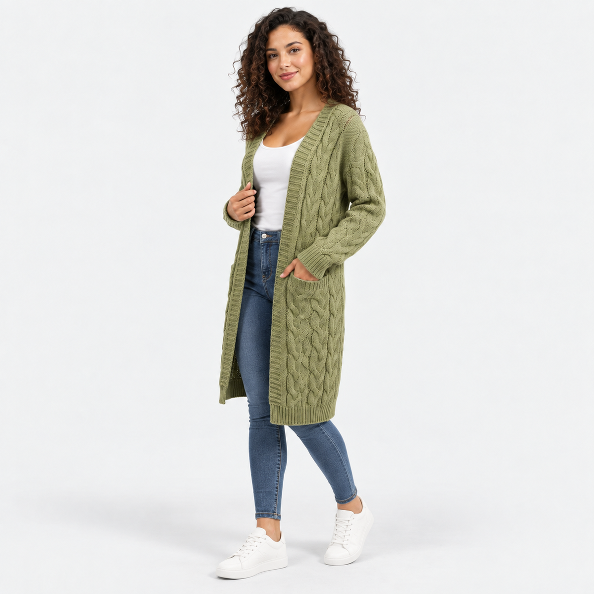 Women’s Plus Size Long Cardigan Casual Winter Outerwear