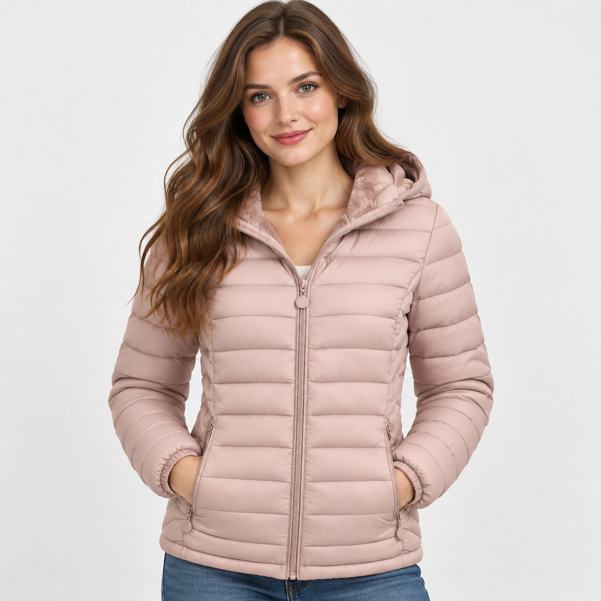 Women’s Lightweight Hooded Puffer Jacket Casual Winter Coat