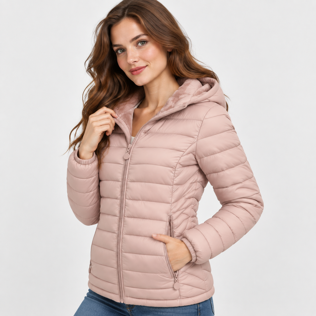 Women’s Lightweight Hooded Puffer Jacket Casual Winter Coat
