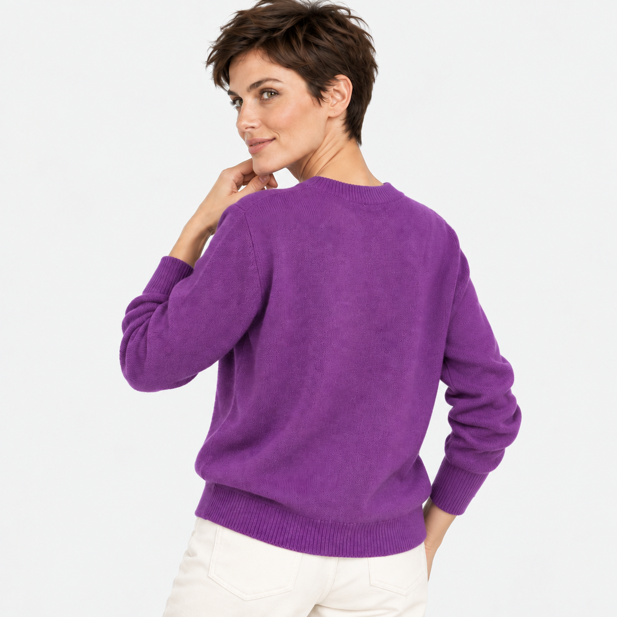 Women’s Basic Knit Pullover Long Sleeve Casual Wear