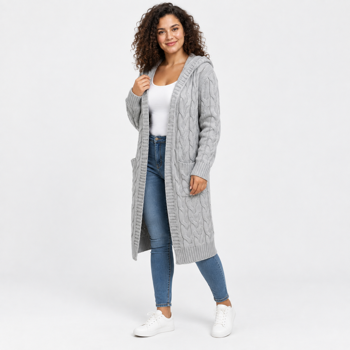 Women’s Plus Size Long Cardigan Casual Winter Outerwear