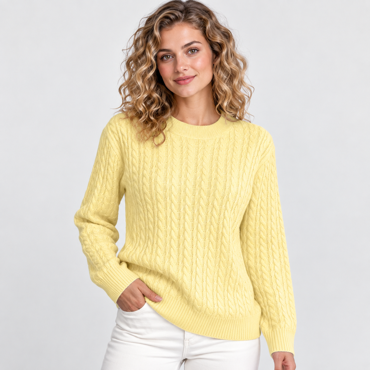 Women’s Rib Knit Crew Neck Sweater Loose Fit Pullover