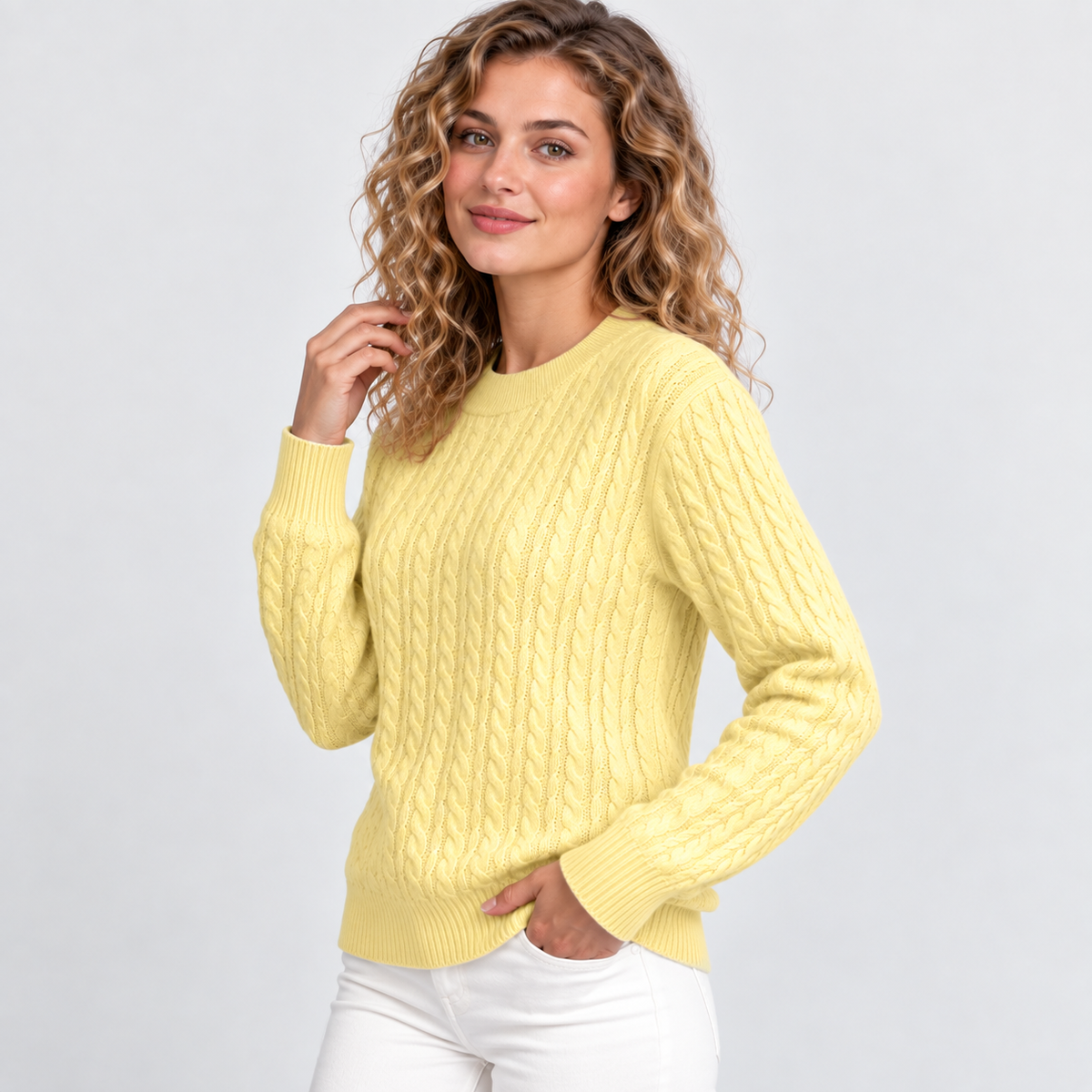 Women’s Rib Knit Crew Neck Sweater Loose Fit Pullover